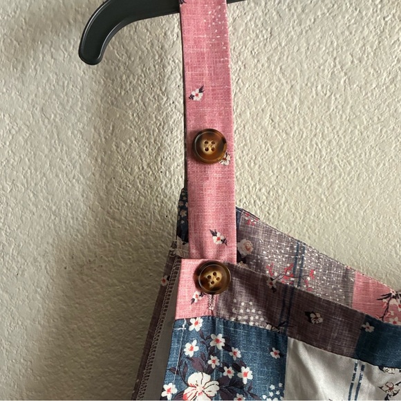 Bohemian Floral Multiprint Jumpsuit - Pink, Blue, Cream 4X - Picture 9 of 15